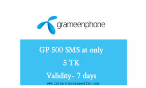 GP SMS bundle | GP SMS offer 100 SMS 5 TK 500 SMS 5 TK for 7 days