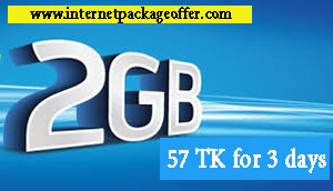 GP 2GB internet package and 57 TK 4G internet package offer